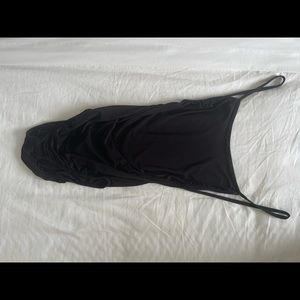 BOOHOO Low open back black body suit US size 10
